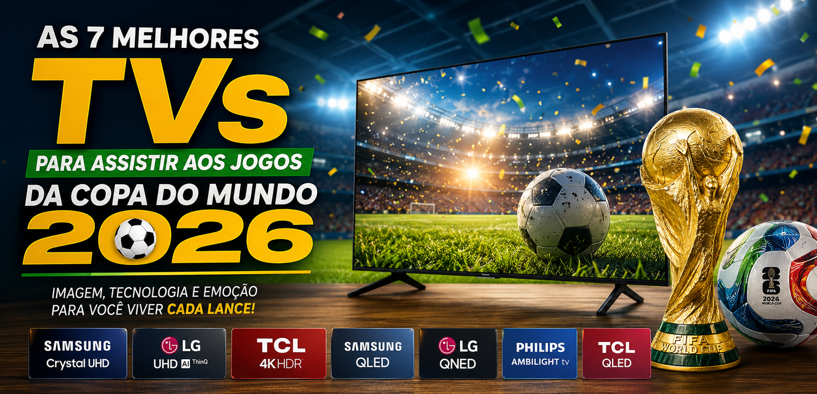 As 7 Melhores TVs para Assistir aos Jogos da Copa do Mundo 2026
